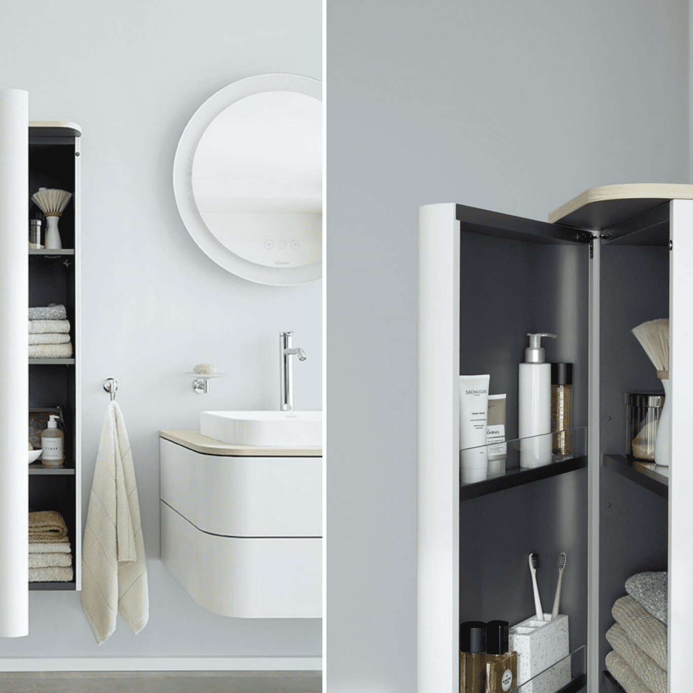 Шкаф в ванную 30. Duravit Happy d.2. Duravit Happy d.2 Plus. Пенал на 400 Duravit. Шкаф пенал Duravit 1137.